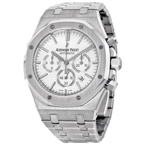 audemars piguet royal oak chronograph silver-toned dial|audemars piguet royal oak prices.